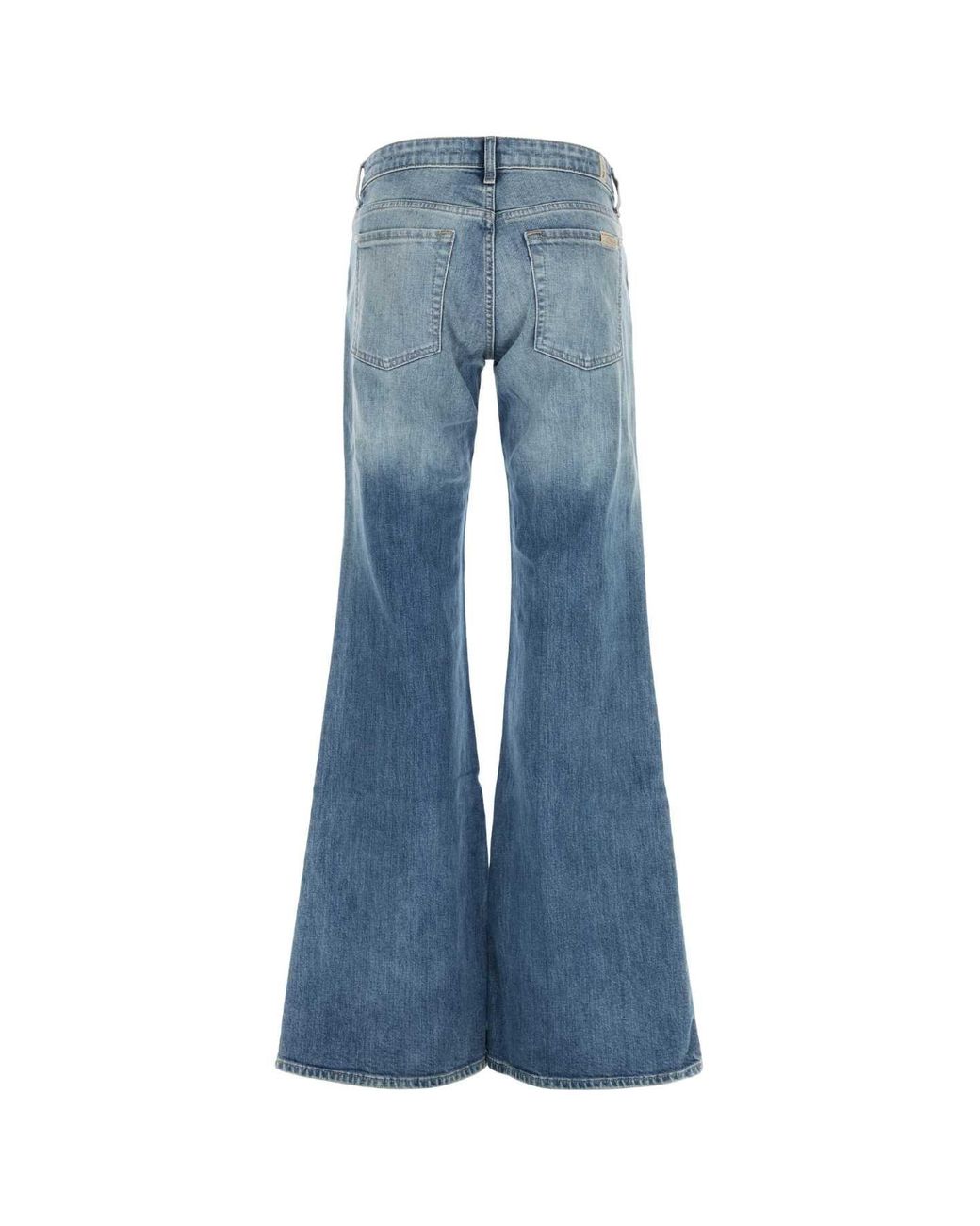 7 For All Mankind Blue Low Flare Jeans