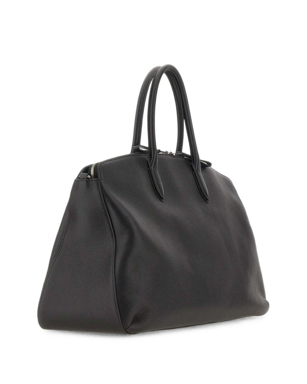Borsalino Black Leather Tote Bag