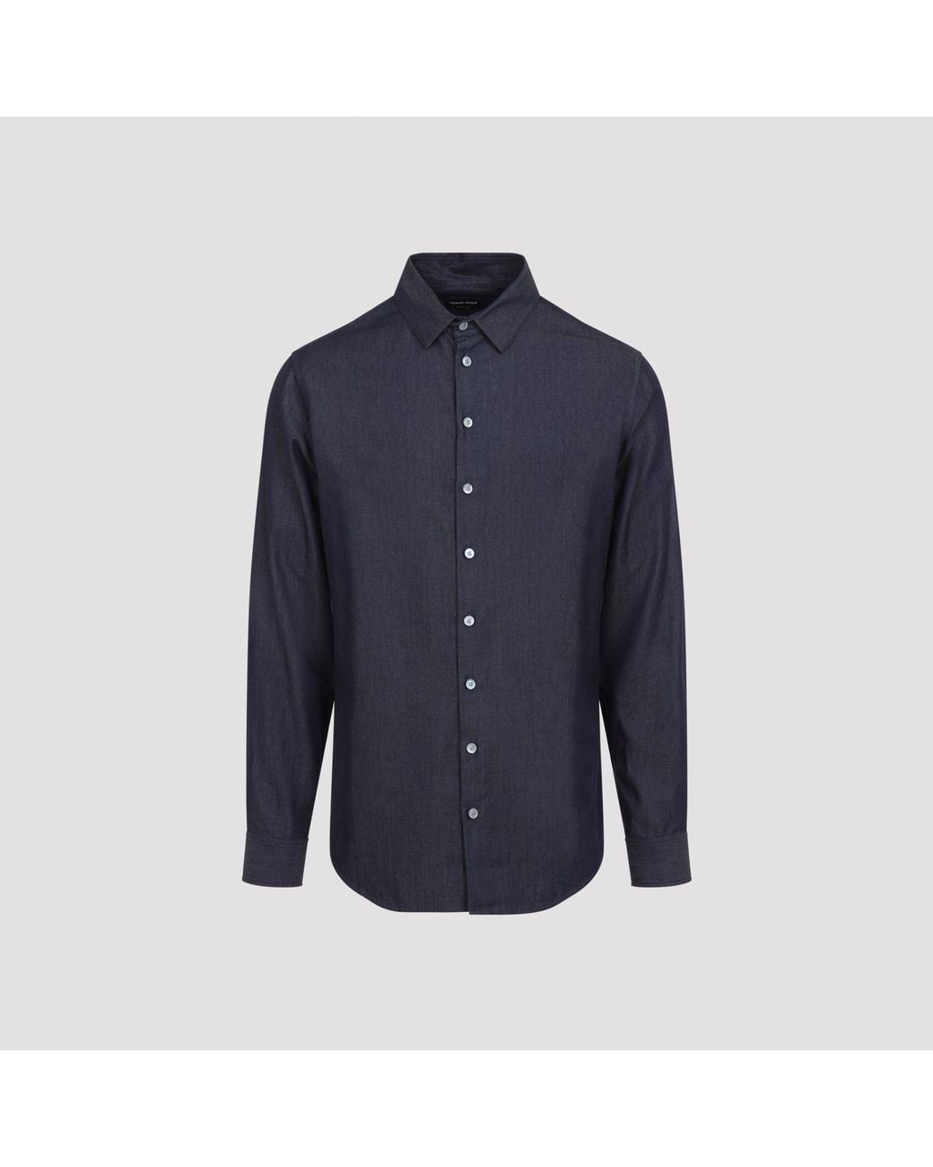 Giorgio Armani Blue Luxury Cotton Shirt For Modern for men