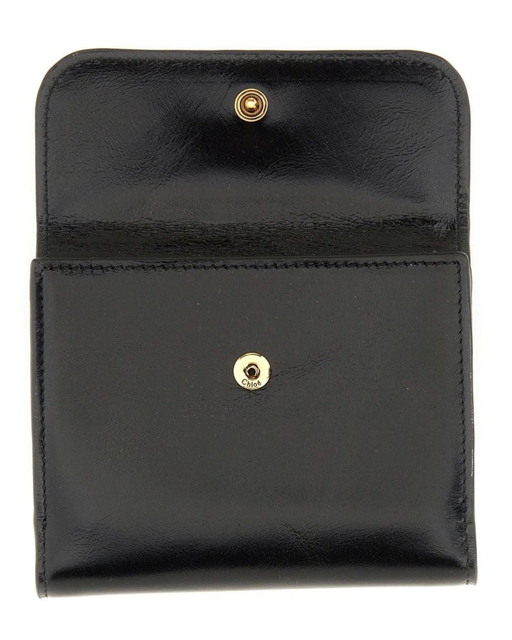 Chloé Black Trifold Wallet C Small