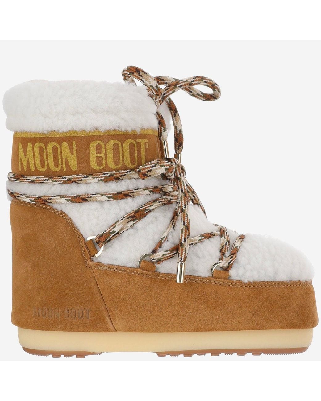 Moon Boot Brown Icon Low Shearling Ankle Boots