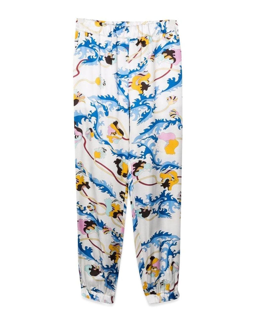 Emilio Pucci Blue Fabric Pants for men