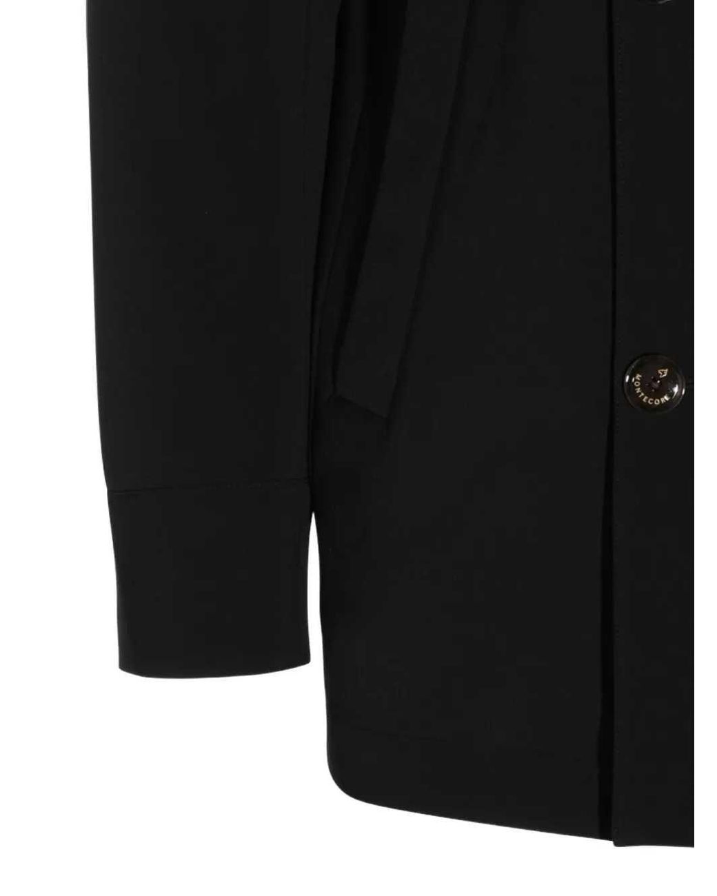 Montecore Black Double-Breasted High-Neck Coat