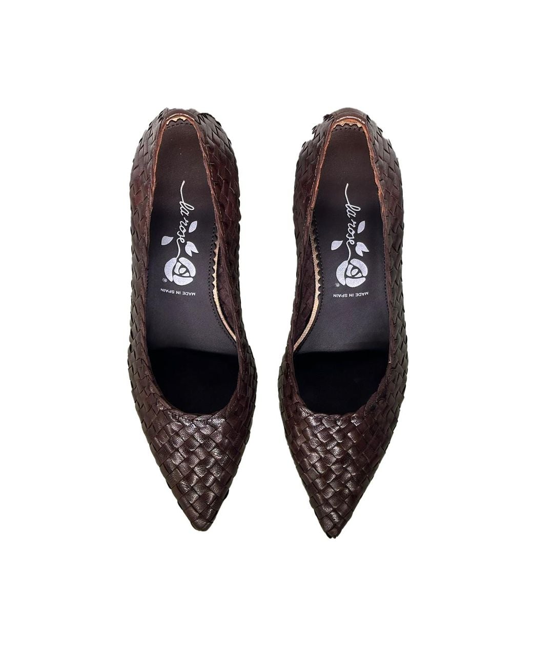LA ROSE Black Carol Wooden Pumps