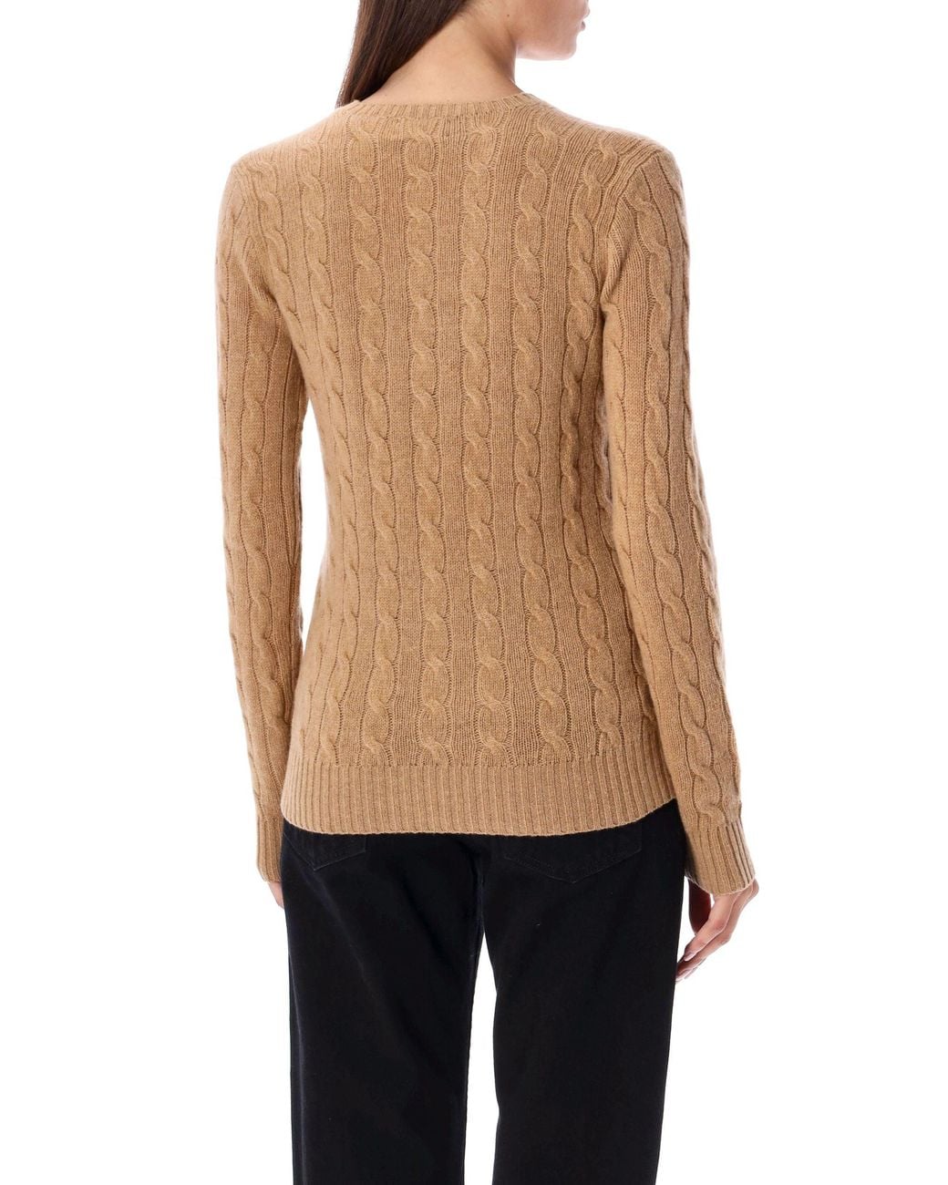 Polo Ralph Lauren Natural Wool And Cashmere Cable Knit Sweater