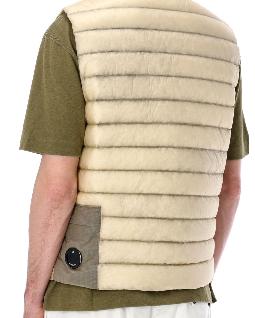 C P Company Natural C.P.Company D.D. Shell Down Lens Gilet for men