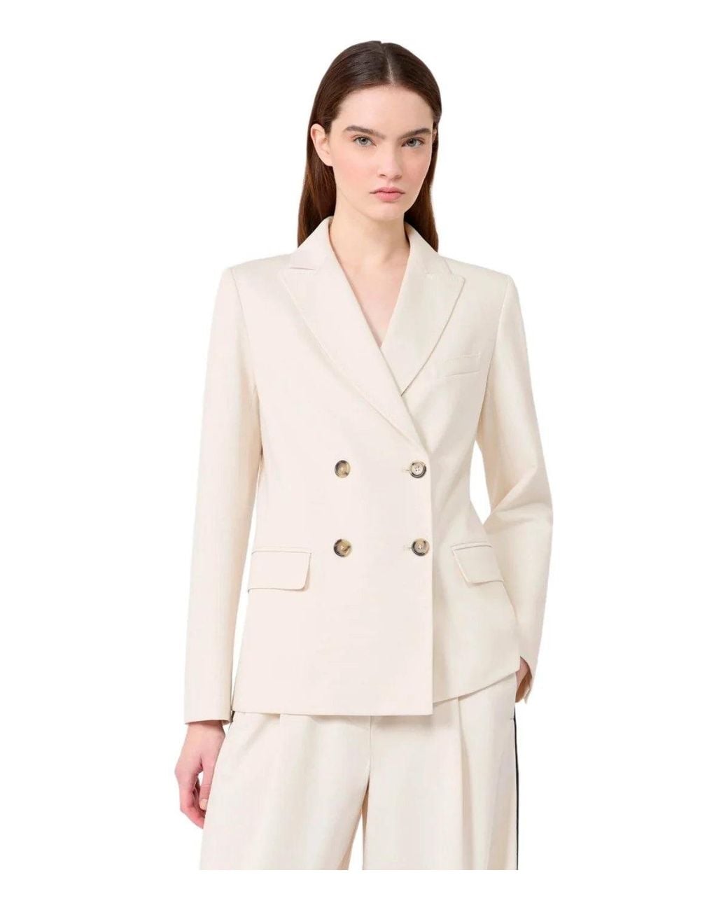 Weekend by Maxmara Natural Colibrí Double Breasted Blazer