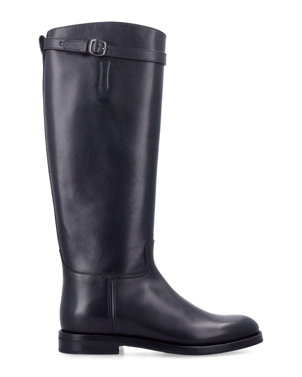 Church's Blue Michelle 2G Equestrian Knee-High Boots For With Adjustable Buckle Strap