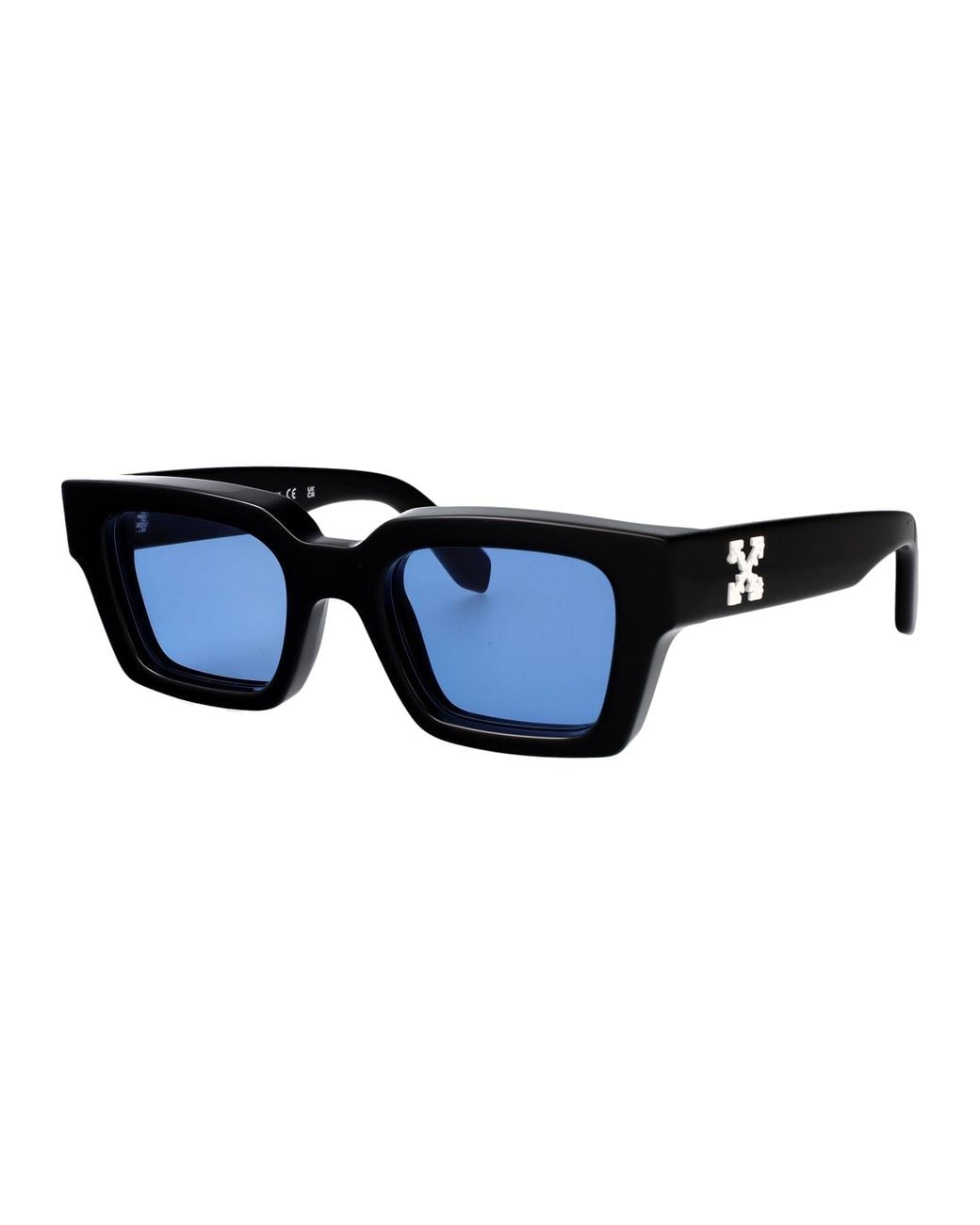 Off-White c/o Virgil Abloh Blue Shiny Acetate Sunglasses
