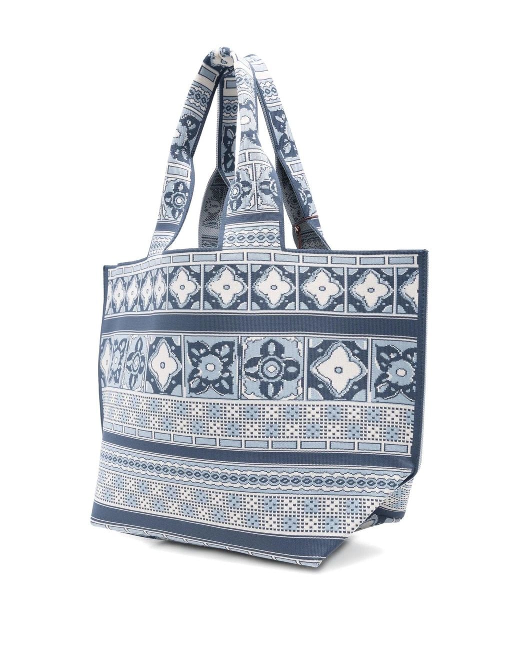 ALÉMAIS Blue Villa Romantica Jacquard Maxi Tote