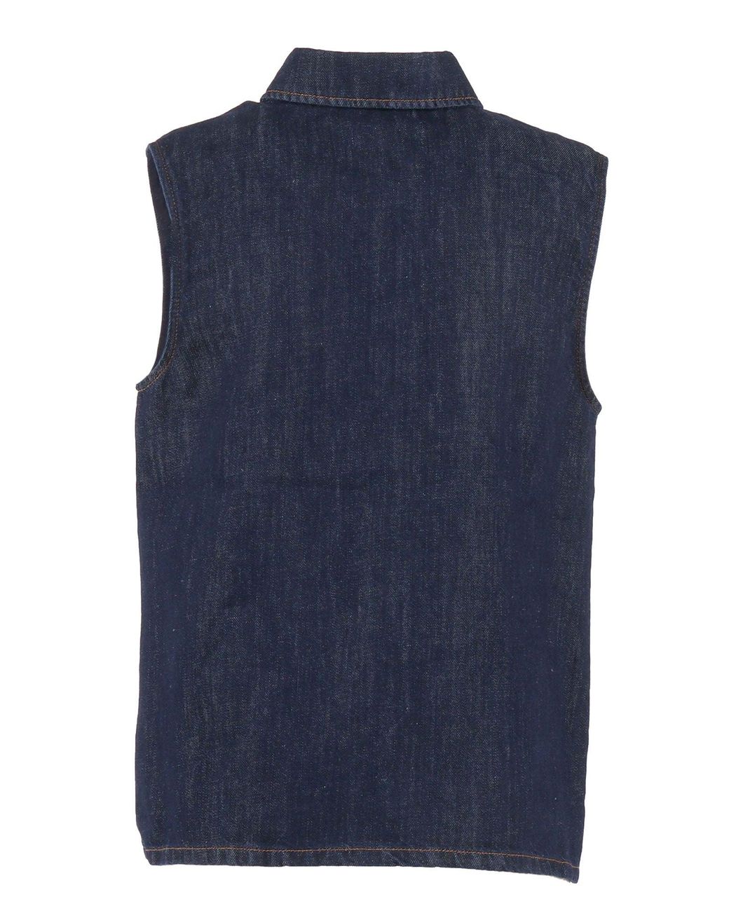 7 For All Mankind Blue Sleeveless Shirt Blossom