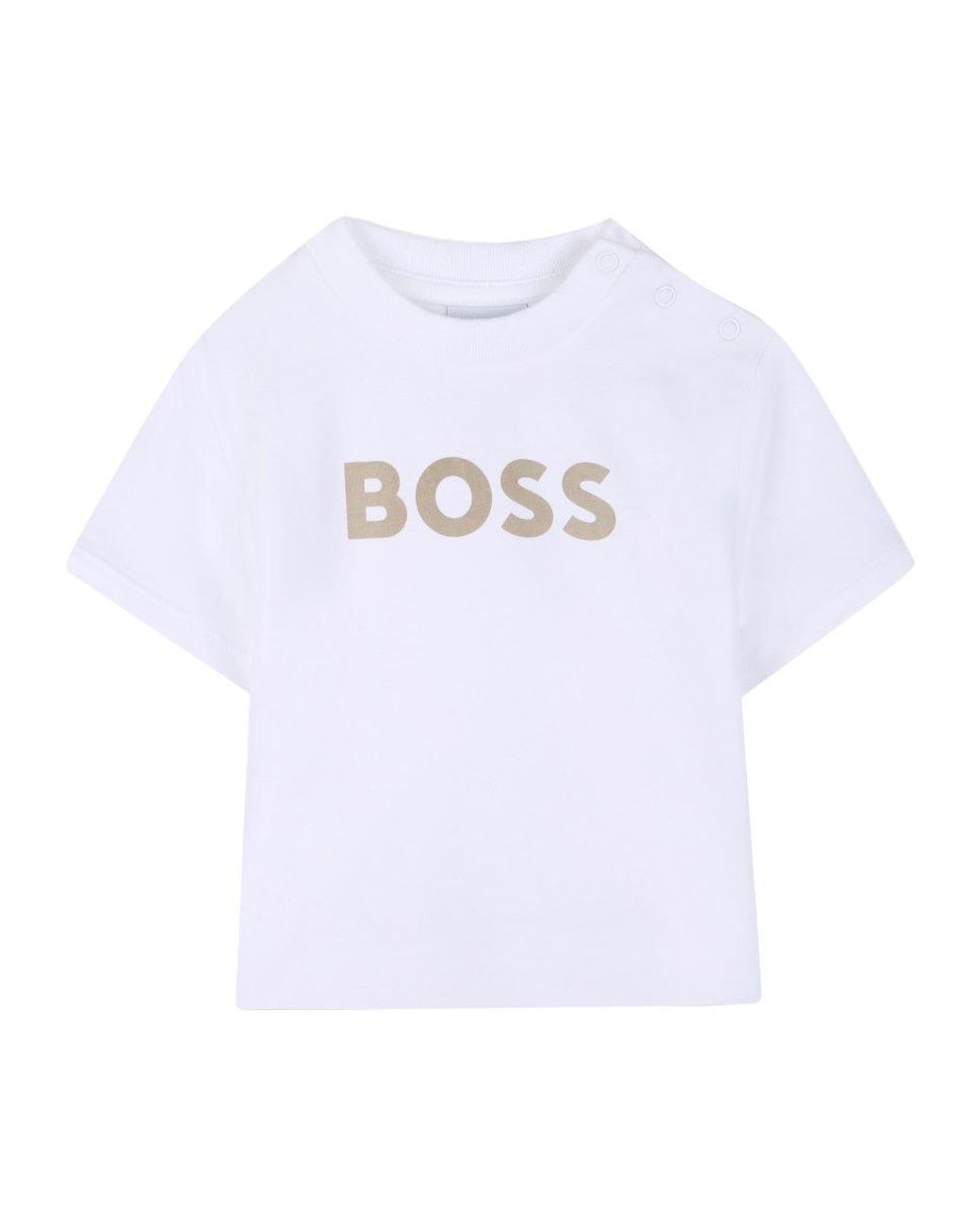 Boss White Set T Shirt+Short