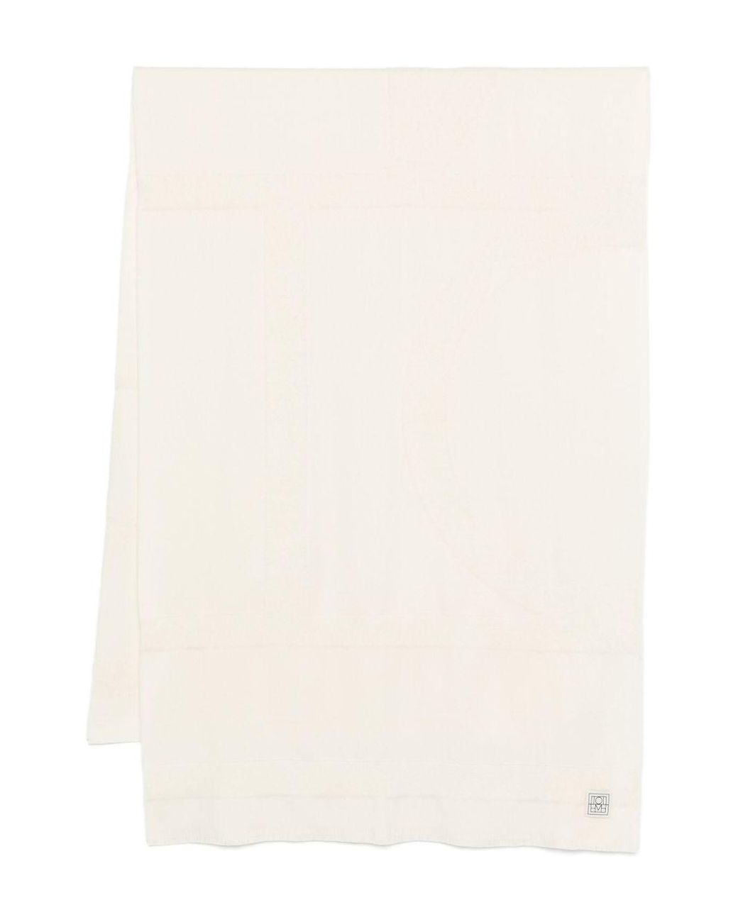 Totême Natural Wool Monogram Scarf