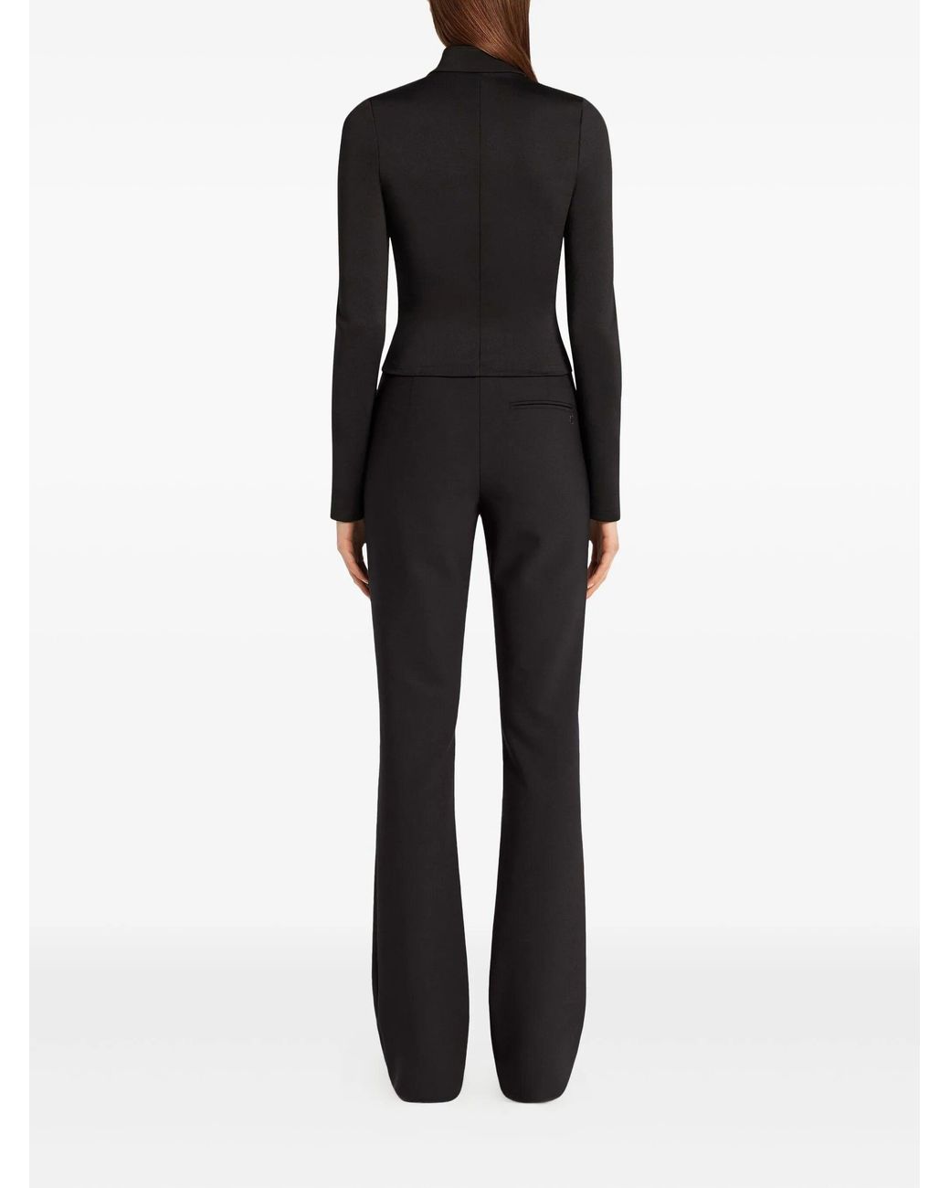 Courreges Black Biker Tracksuit Interlock Jacket
