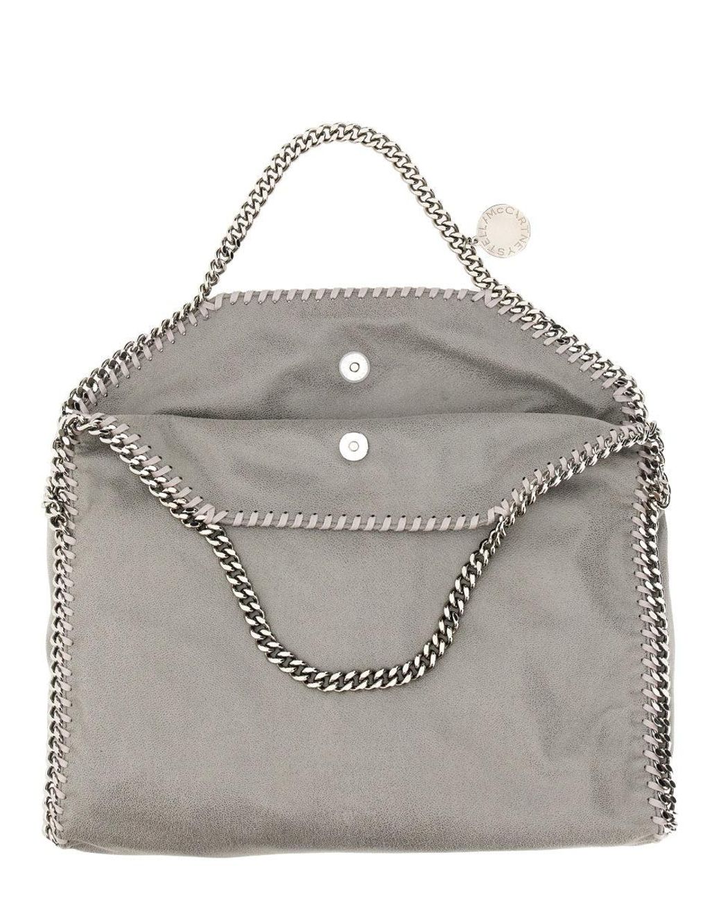 Stella McCartney Gray Falabella Fold Over Bag