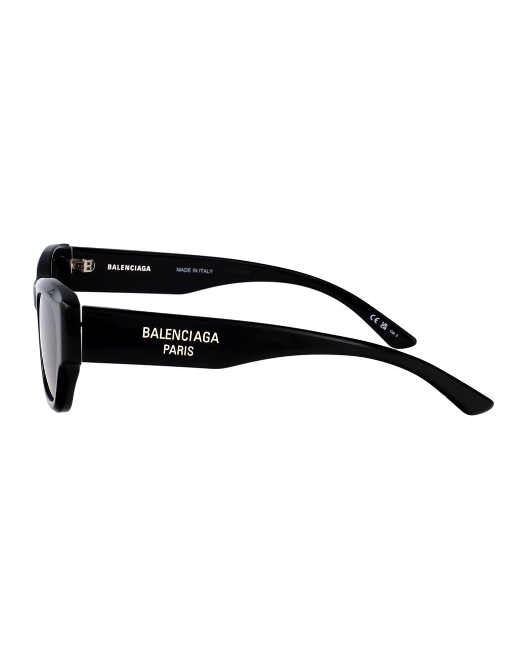 Balenciaga Black Squared Sunglasses Bb0389 Sk 001