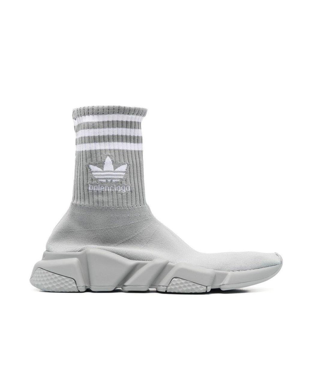 BALENCIAGA X ADIDAS Gray Speed 2.0 Lt Sock Sneakers