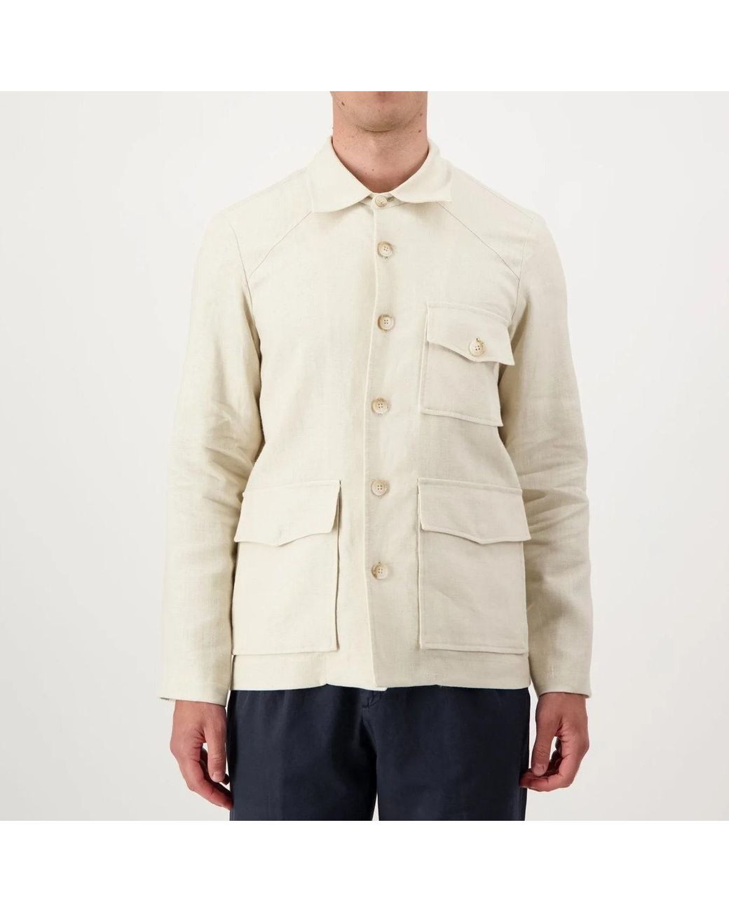AUTORE White Linen Jacket