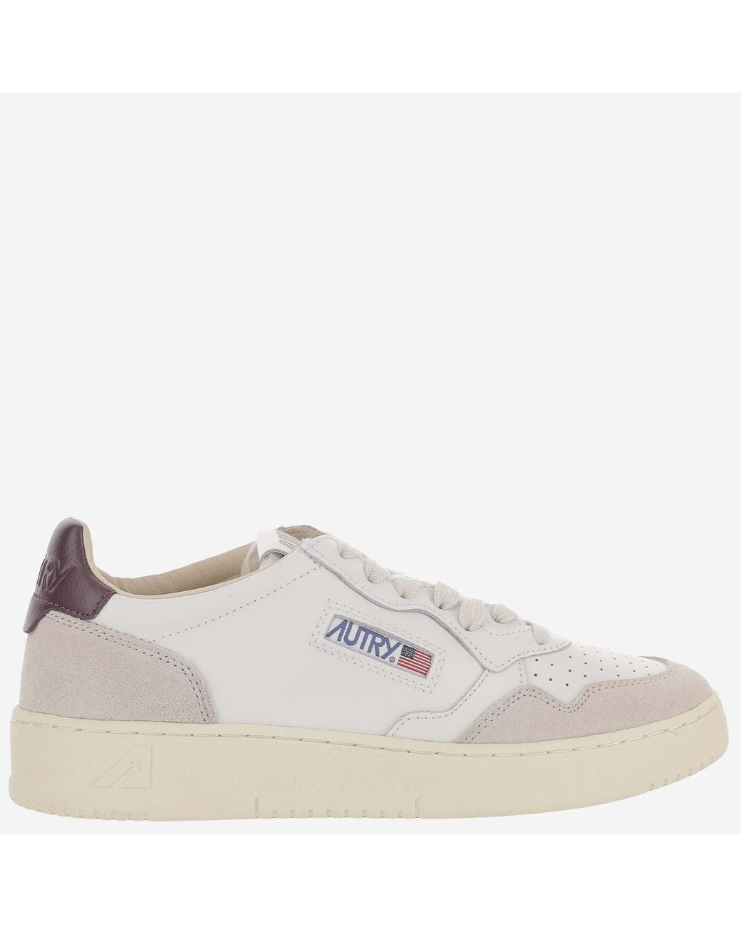 Autry White Medalist Low Suede Sneakers
