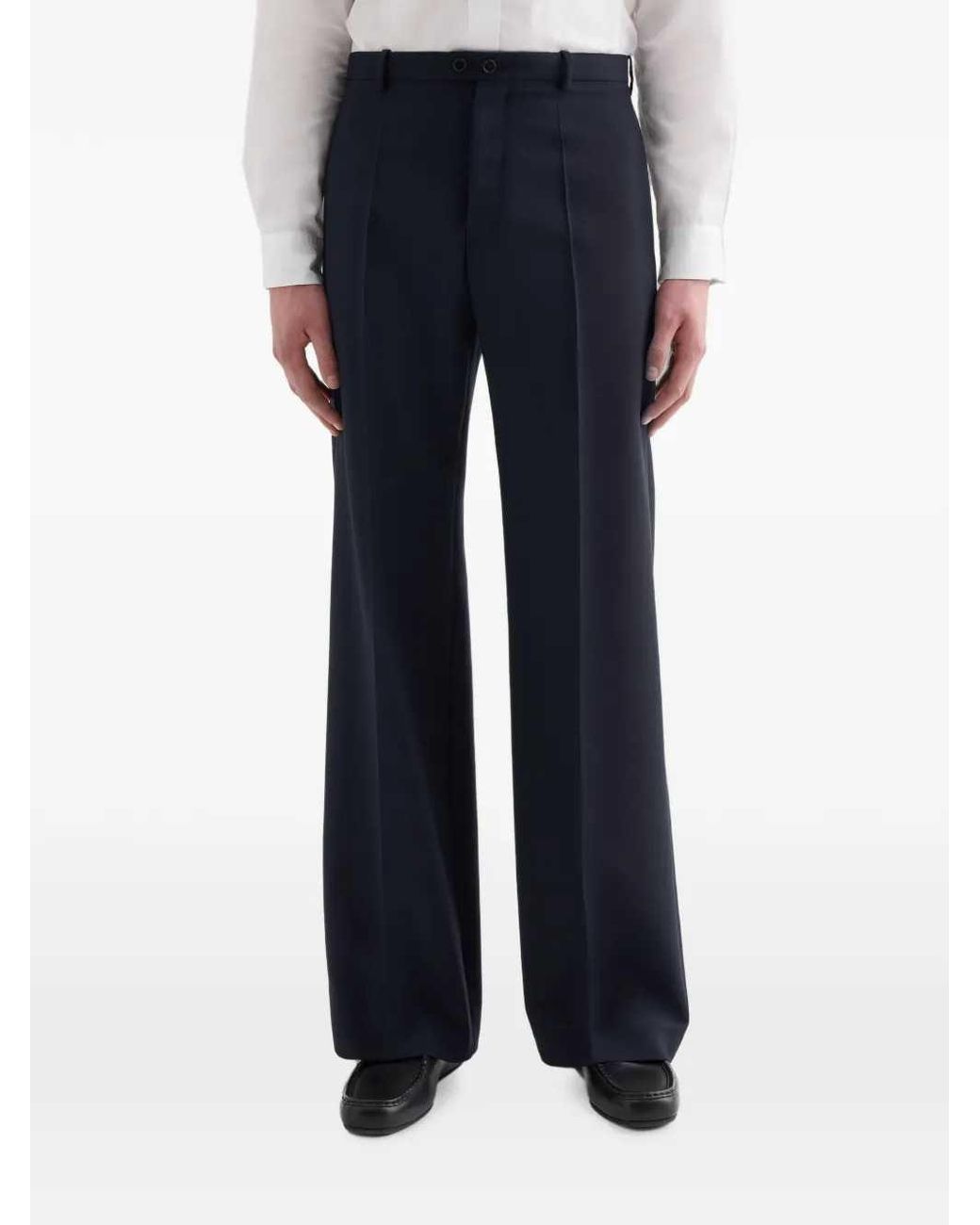 Jil Sander Wollen Canvas Broek in het Blue voor heren