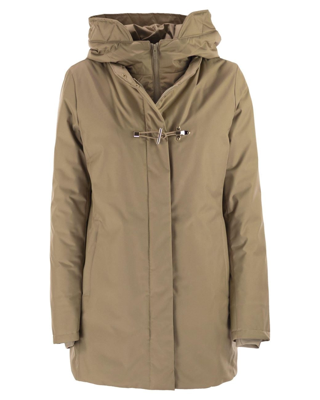 Technical Technical Gabardine Toggle Coat Fay en coloris Natural