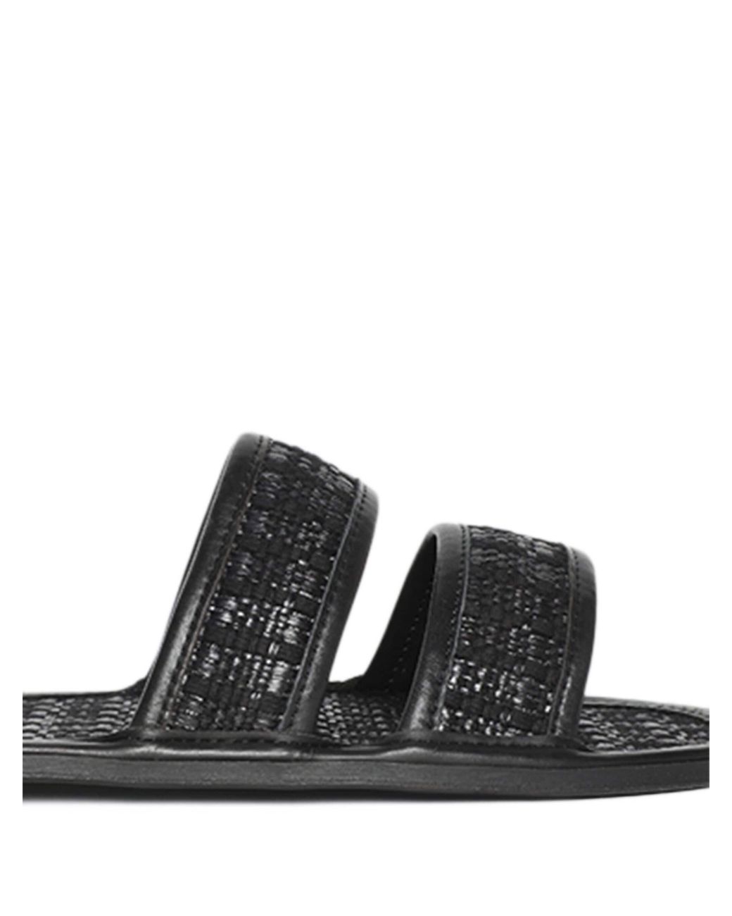 Bode Black Solid Summer Slides Shoes for men
