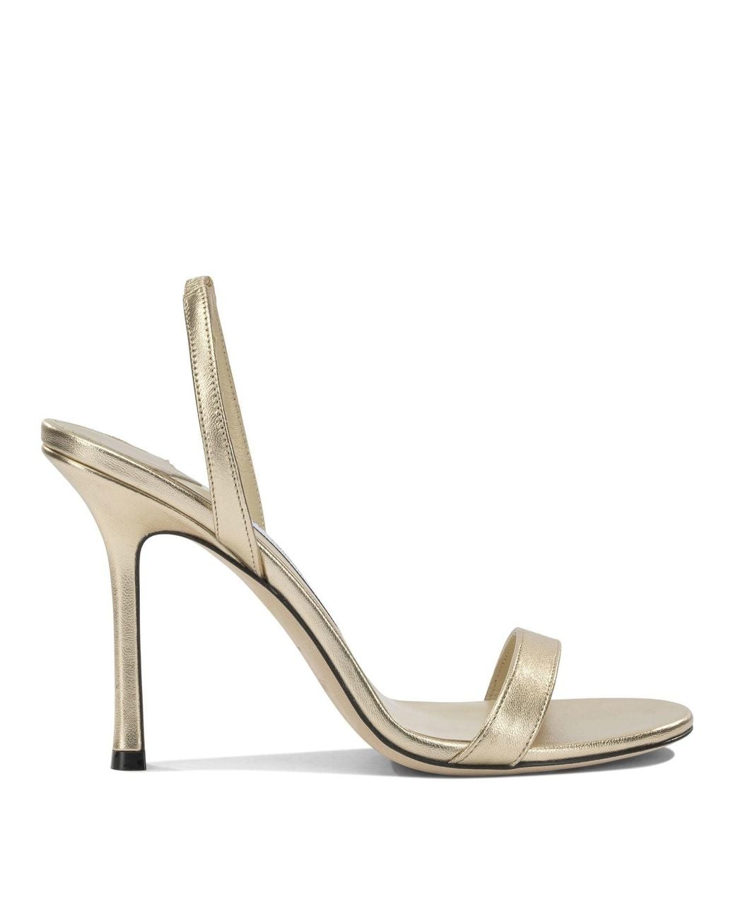 Jimmy Choo Metallic "Jenn 100 Mm" Heeled Sandals