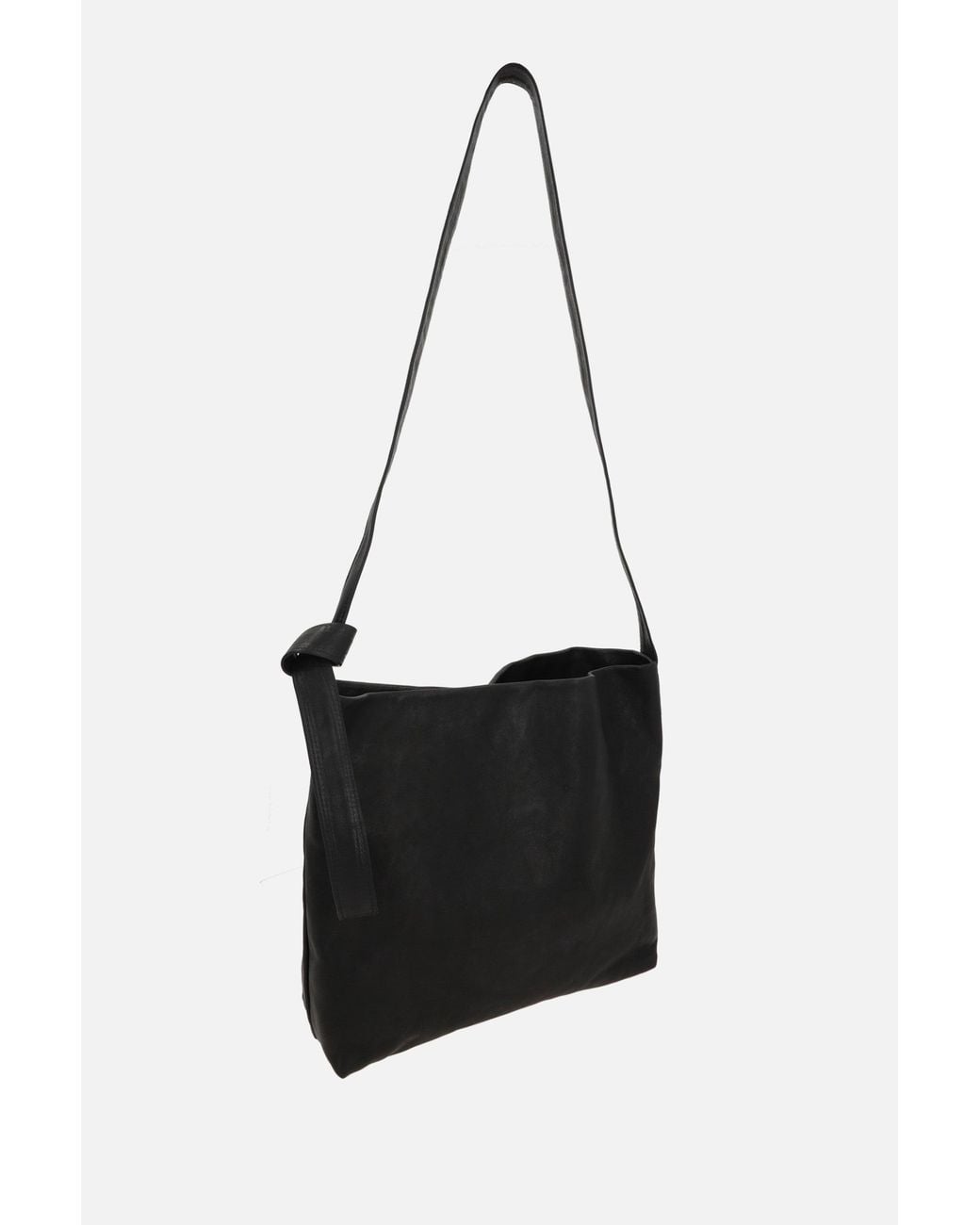 Ann Demeulemeester Black Runa Medium Soft Shoulder Bag Vintage Lux Grained