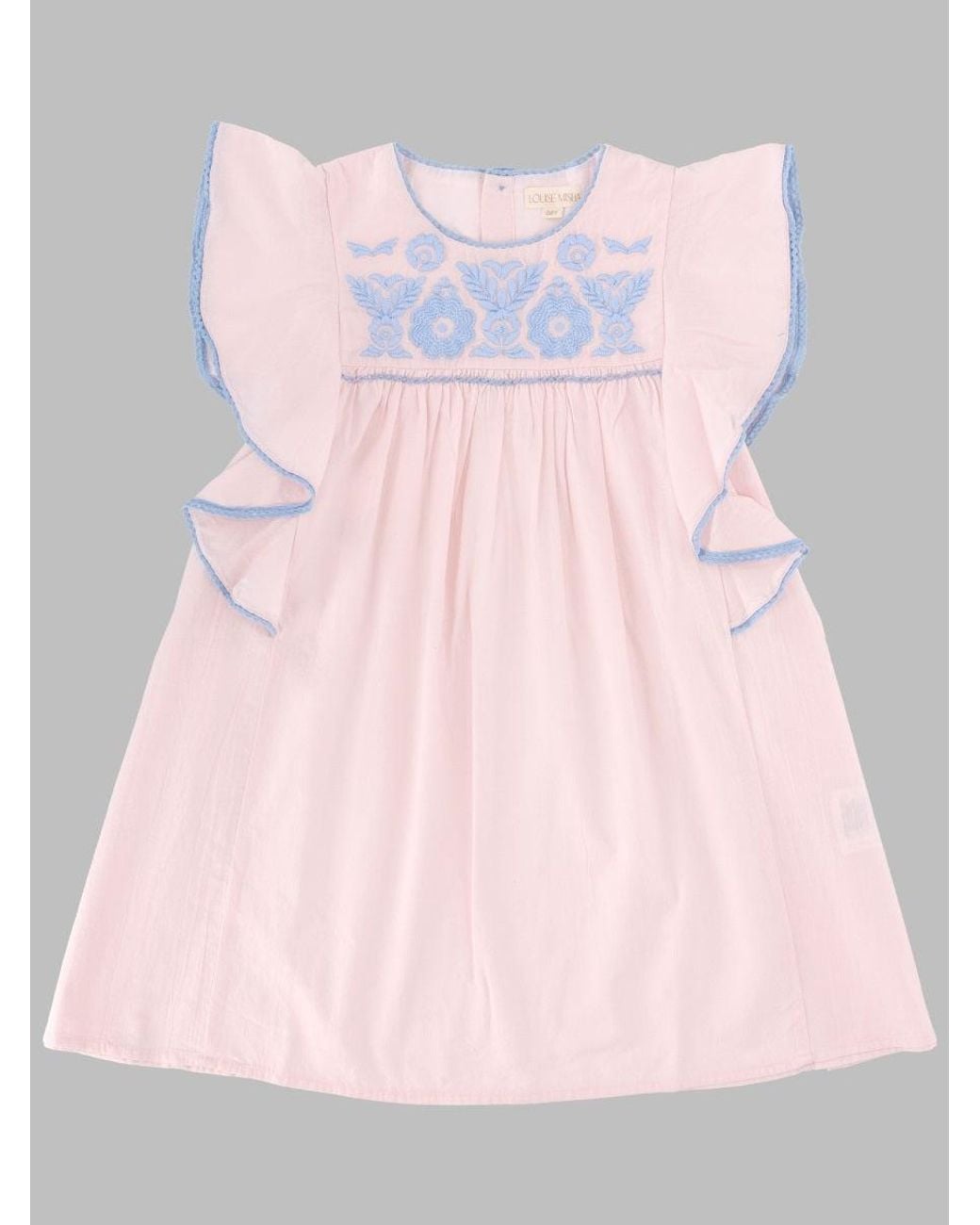Louise Misha Pink Vestito Con Ricamo