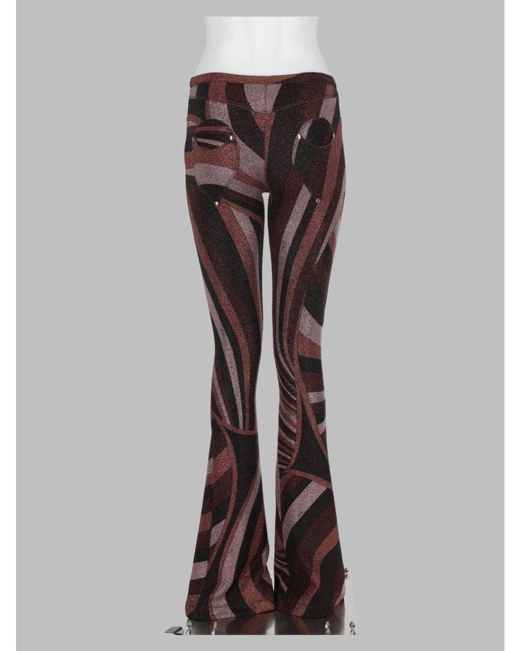 Emilio Pucci Brown Stretch Italian-Lux Trousers