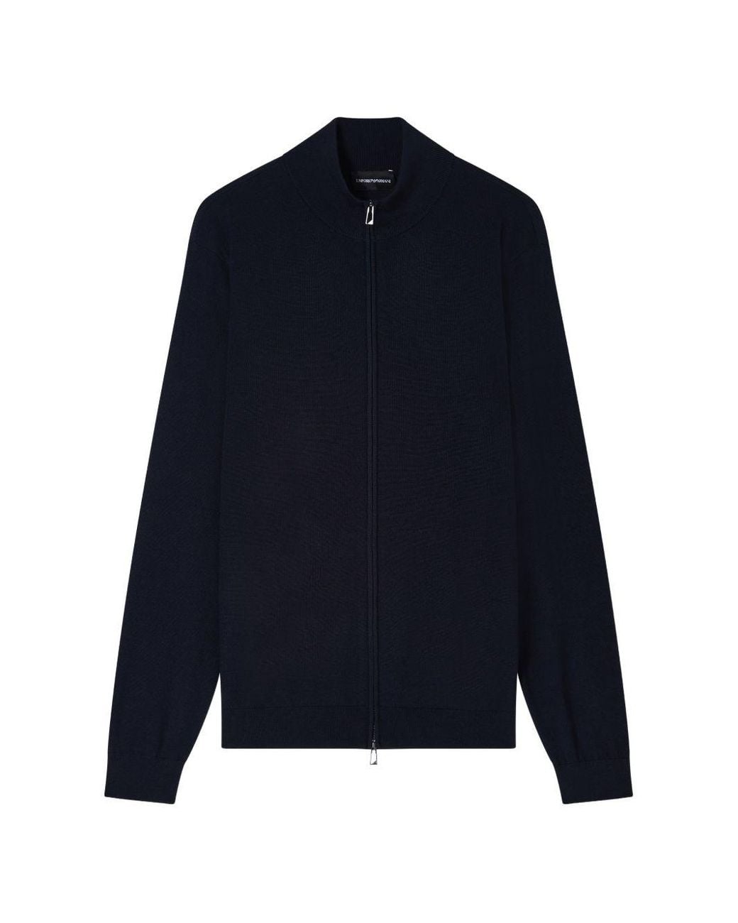 Emporio Armani Blue Wool Cardigan