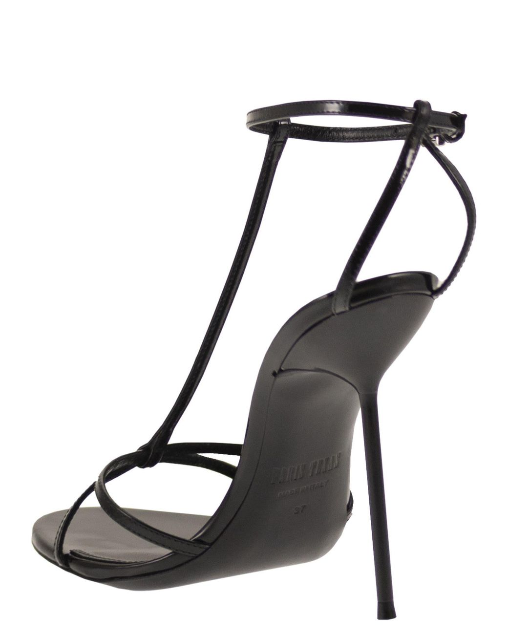 Paris Texas Black Lidia T-Strap Sandal