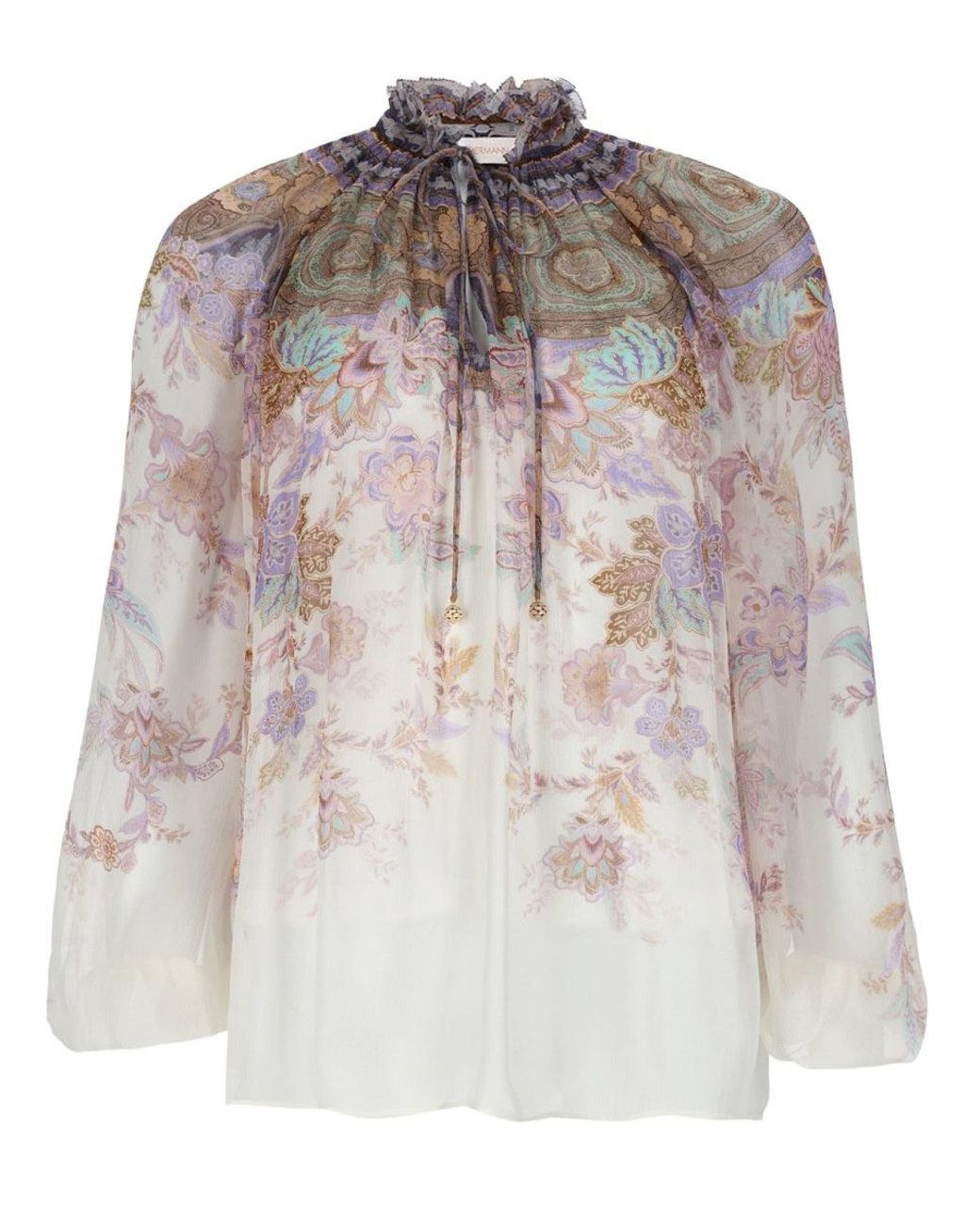 Zimmermann Multicolor Luna Billow Blouse