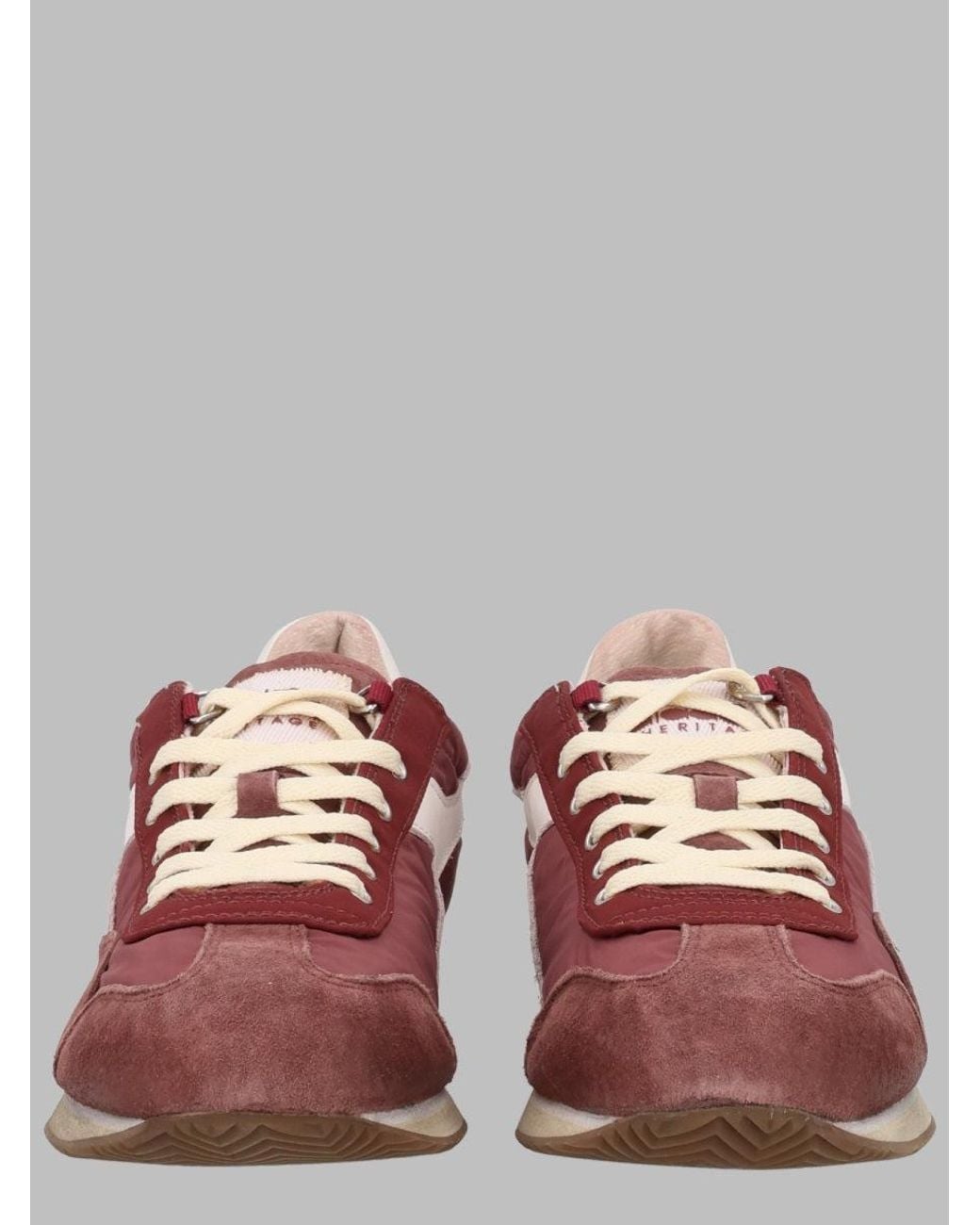 Diadora Red Retro Lace-Up Sneakers for men