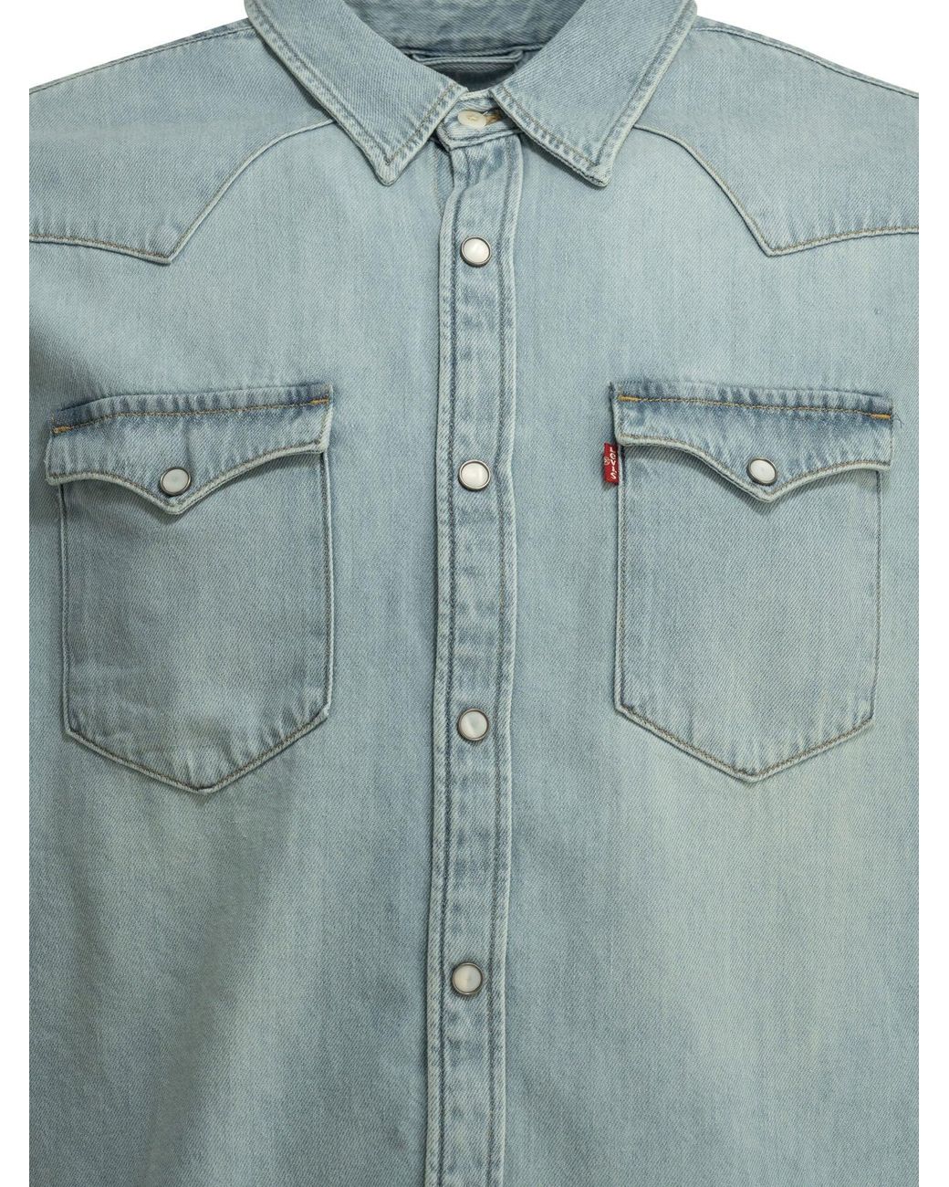 Levi's Blue "Barstow Western Shirt" Casual Shirt for men
