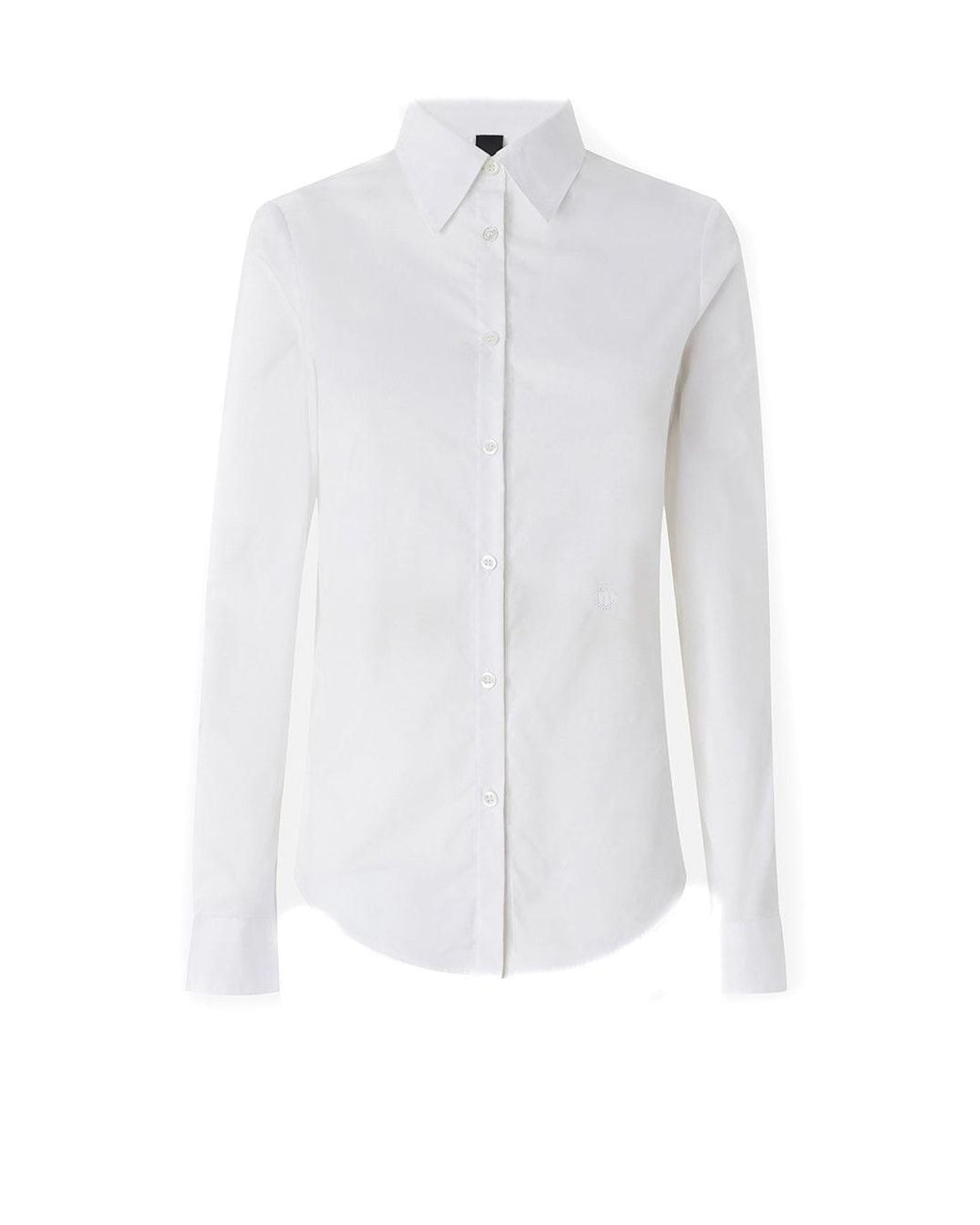 Pinko White Classic Button-Down Tailored Shirt
