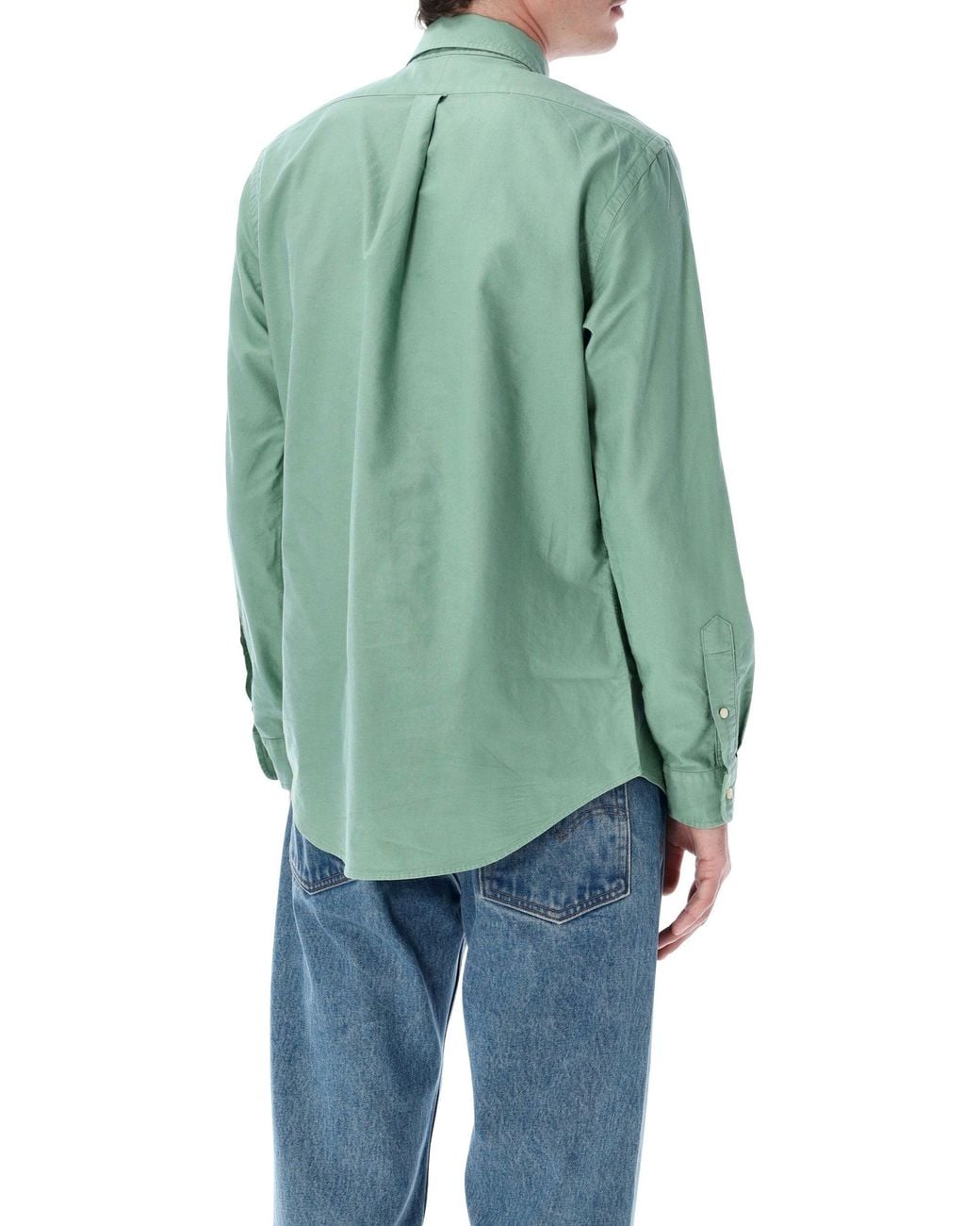 Polo Ralph Lauren Green Custom Fit Cotton Shirt