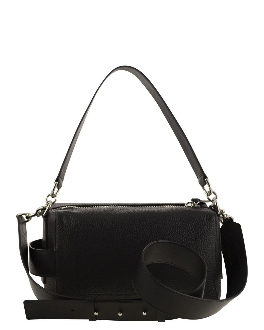 Hogan Black Script Mini Leather Top Box