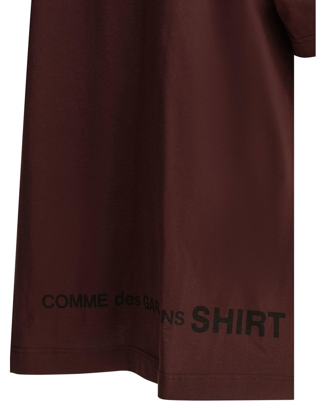 Comme des Garçons Red Crew Neck T Shirt With Reverse Logo