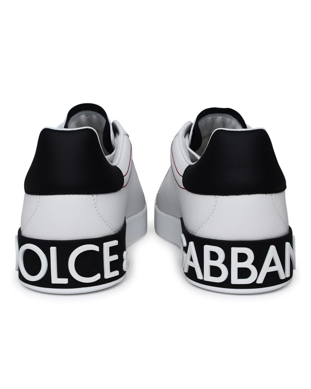Dolce & Gabbana White Portofino Leather Sneakers for men