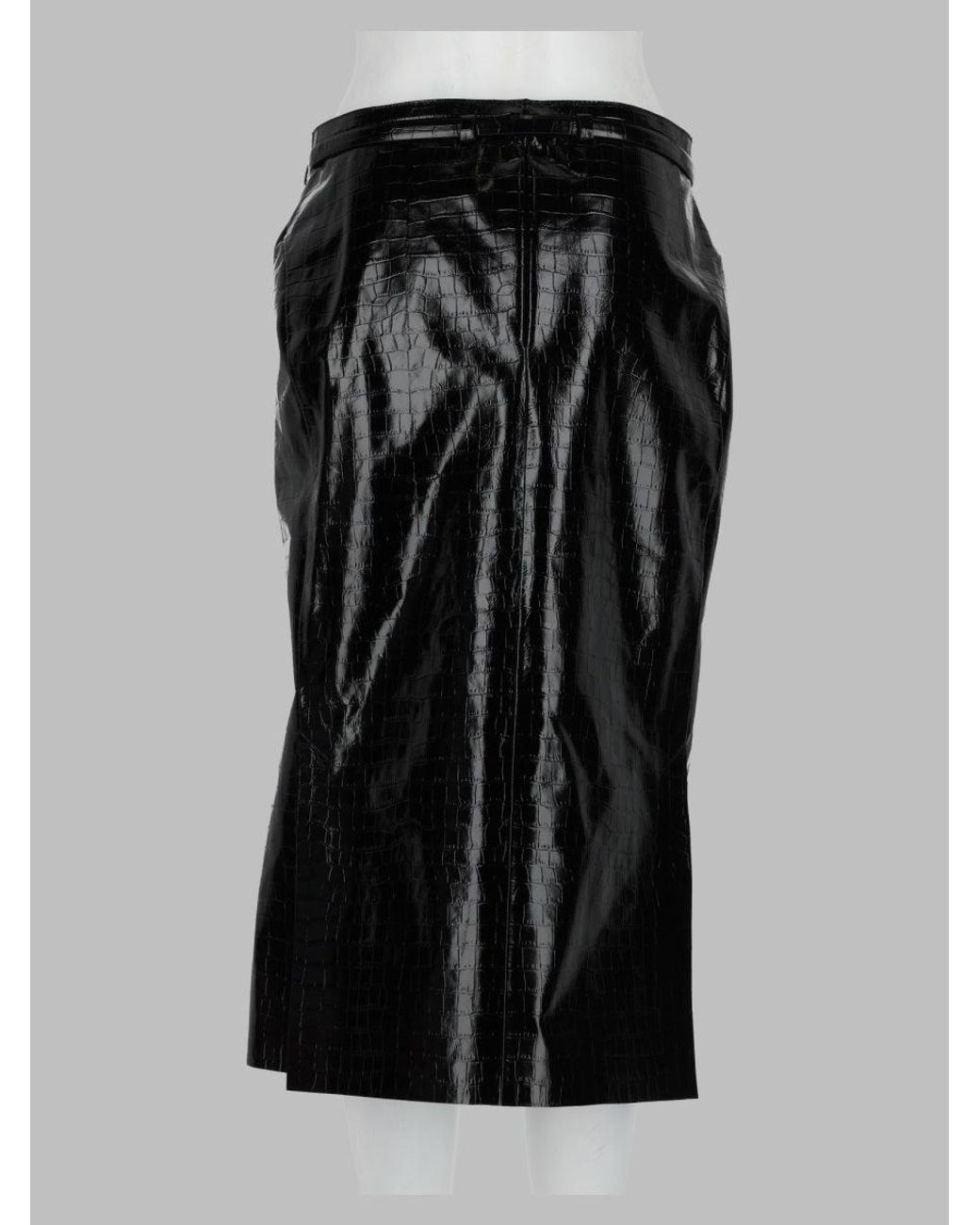 Tom Ford Black Tailored Draped Pencil Skirt