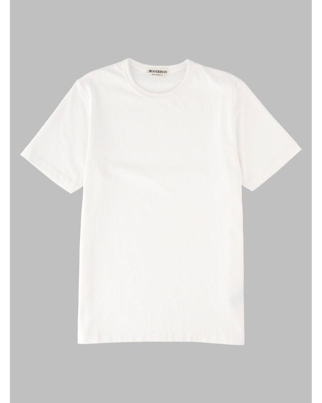 J.W. Anderson White Crewneck Short-Sleeve T-Shirt