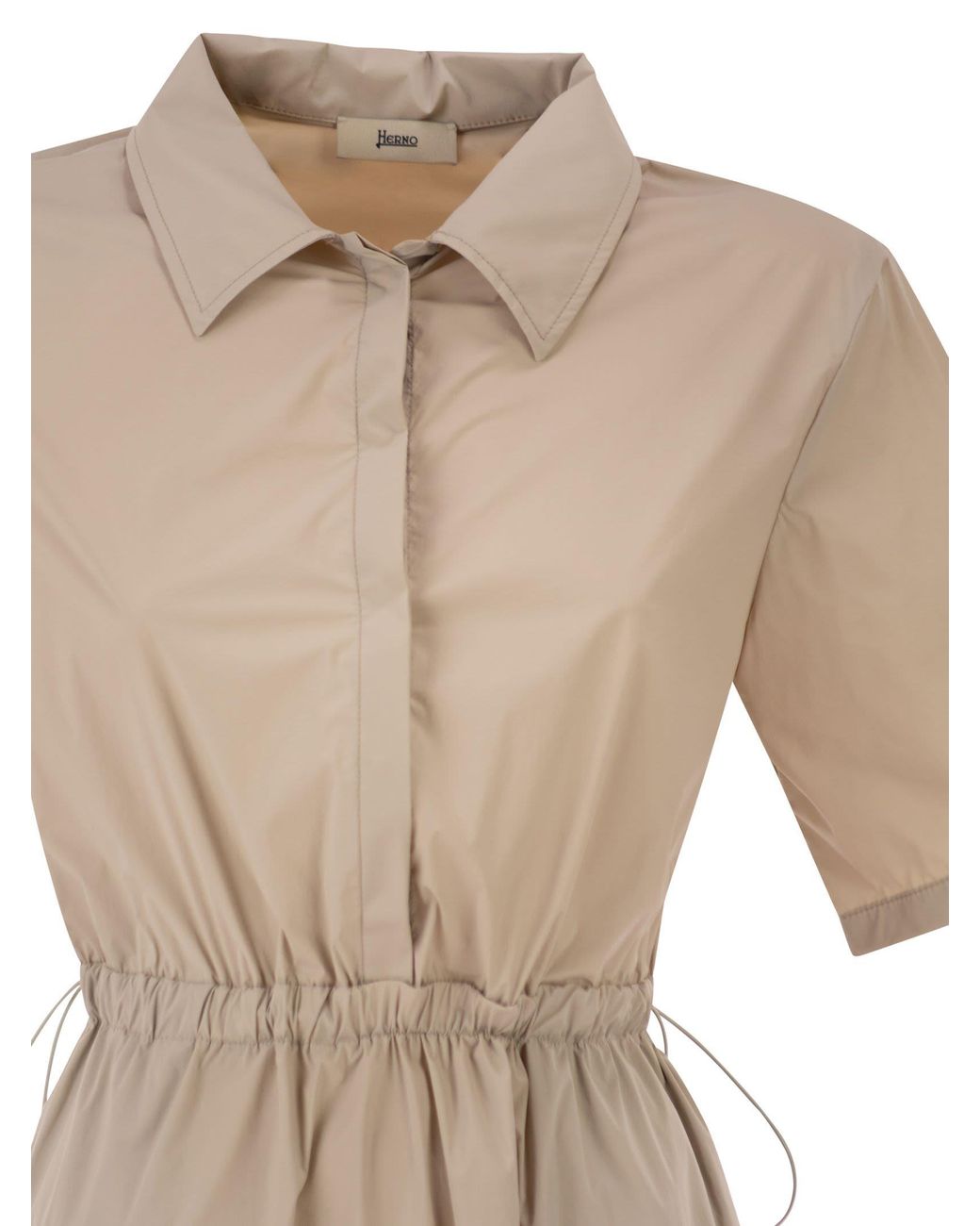Herno Natural Light Stretch Nylon Dress