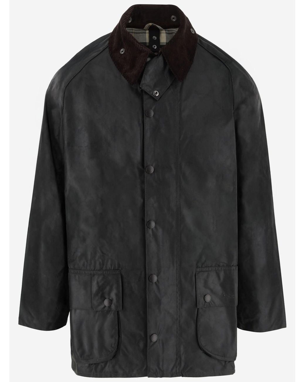Barbour Black Waxed Coat Beaufort Cotton Jacket for men