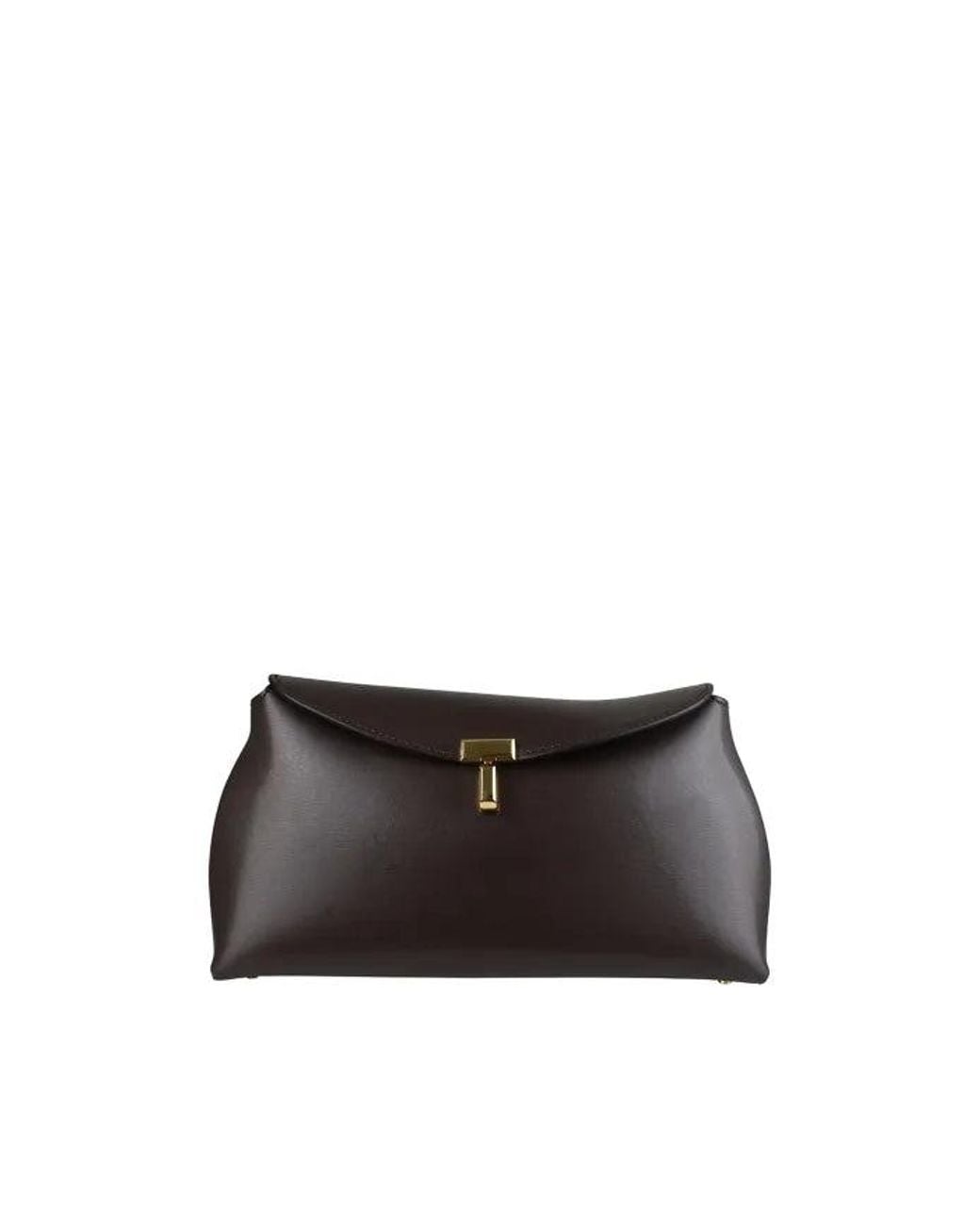 Totême Black T Lock Clutch
