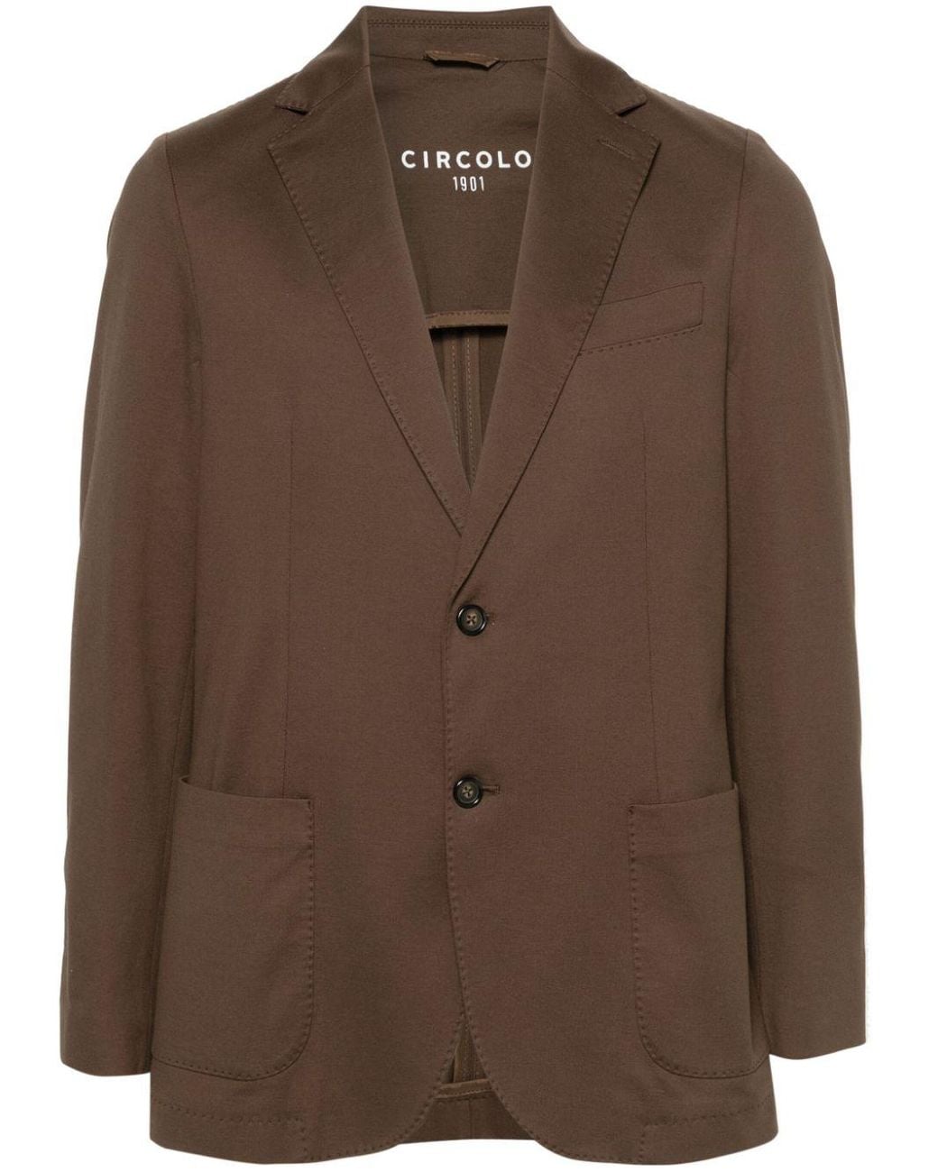 Circolo 1901 Brown Single-Breasted Pique Jacket for men