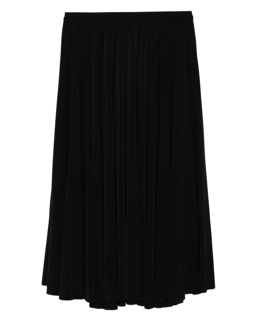 Norma Kamali Geplooide Midi Rok in het Black
