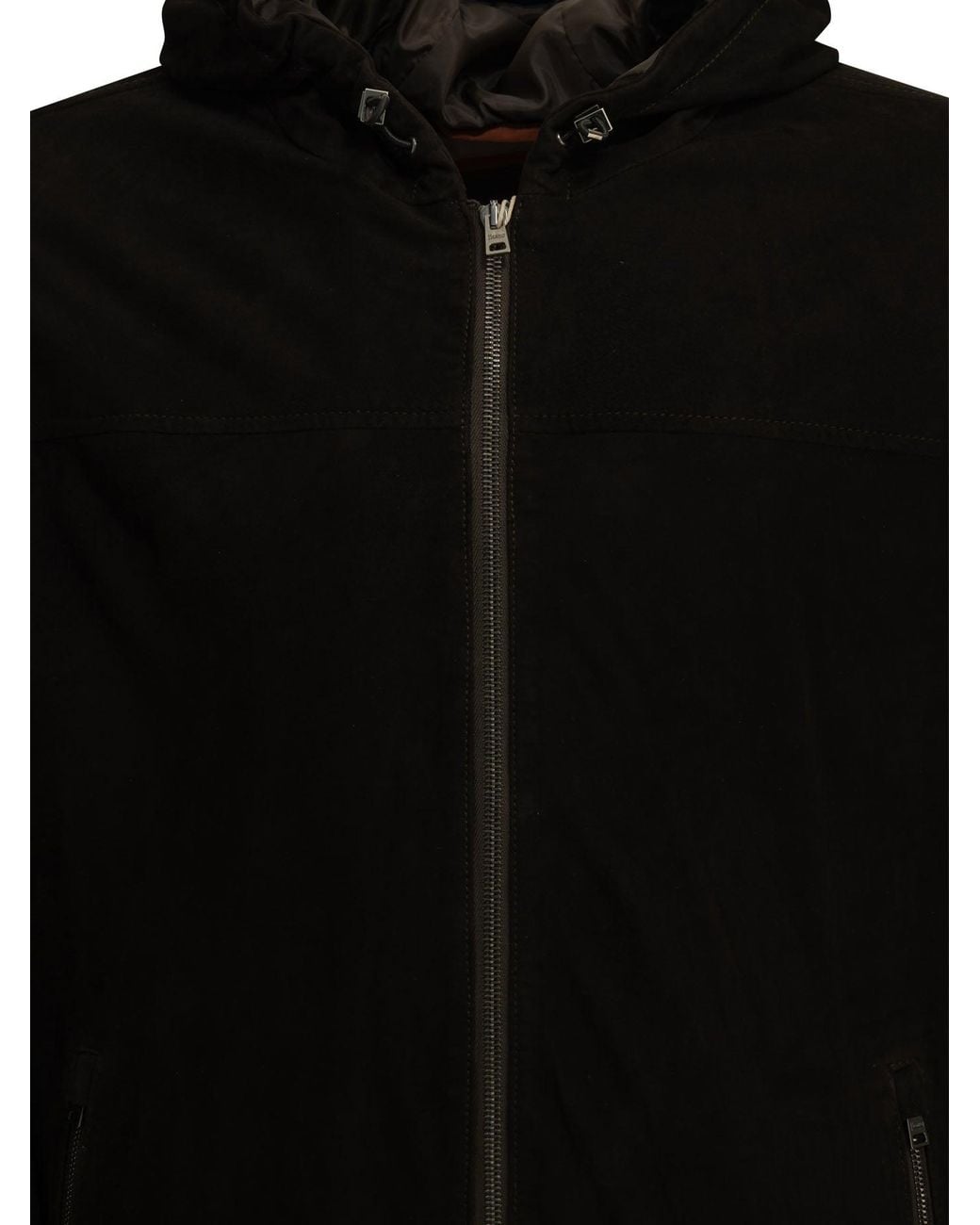 Herno Black Suede Jacket