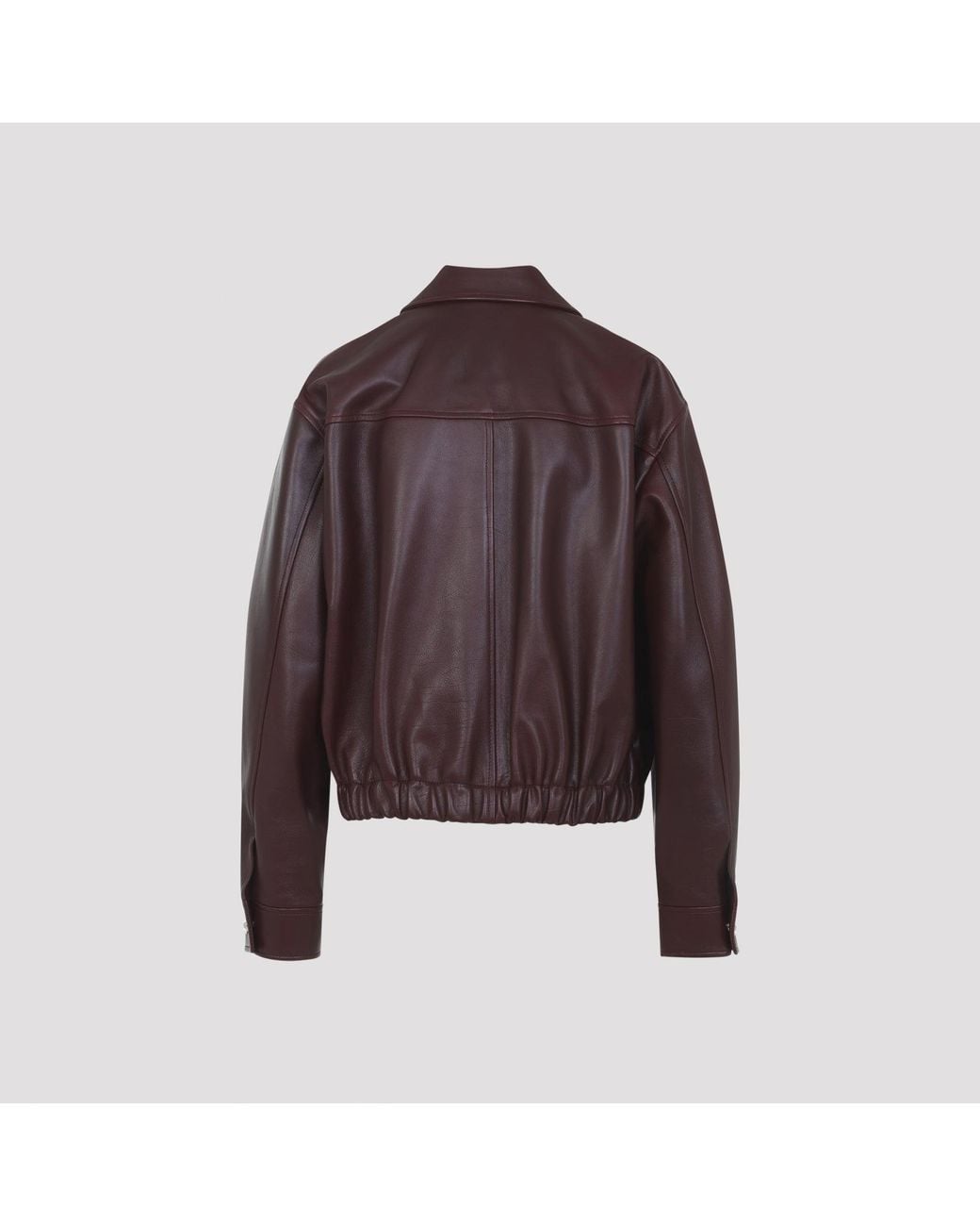 Bufalo Leather Blouson Versace de color Brown