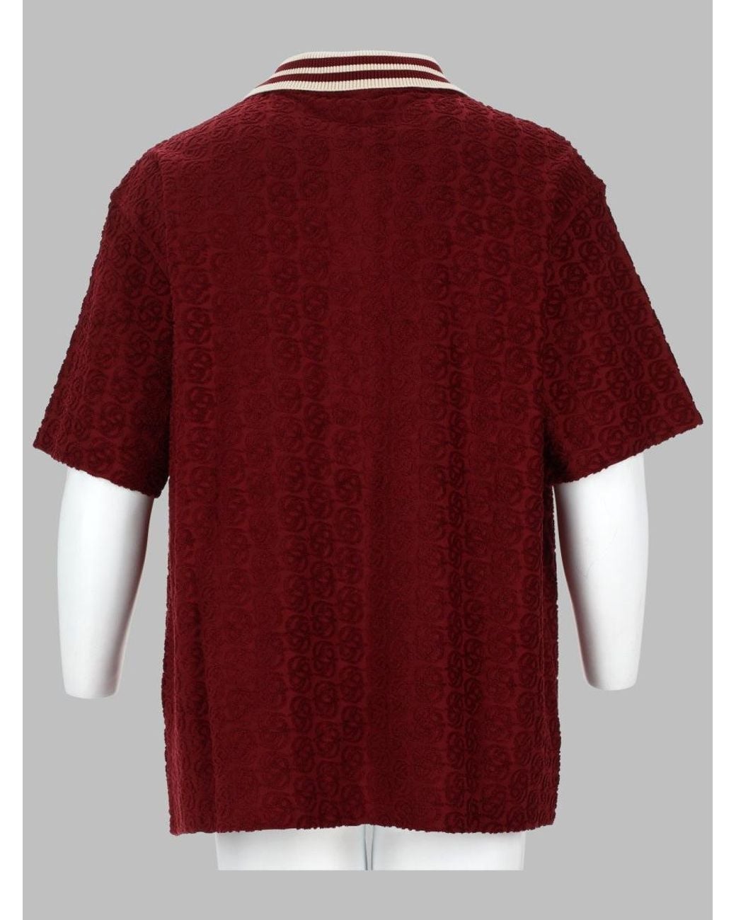 Drole de Monsieur Red Camicia Monogram for men